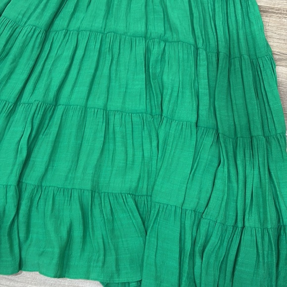 Entro Kelly Green Tiered Midi Dress Women's Size Small S High Neck Halter NWT - Picture 7 of 15